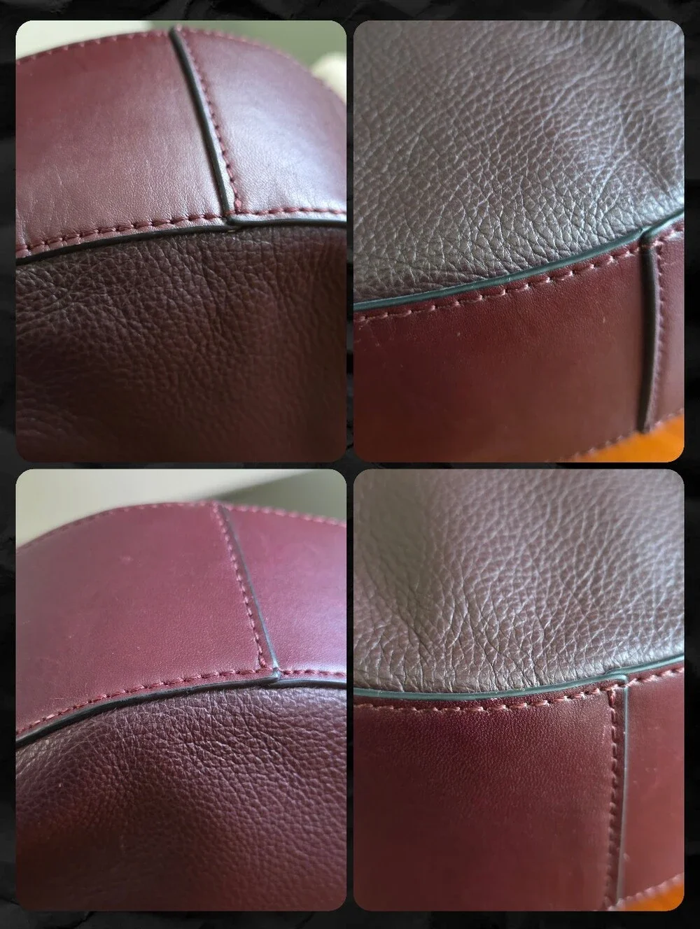 Louise et Cie Alis Hobo Aubergine Leather Large Slouchy Shoulder Bag